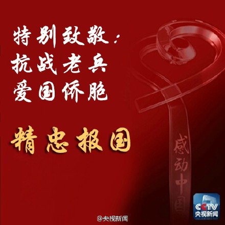 2015年度感动中国特别致敬奖词及事迹（抗战老兵、爱国侨胞）
