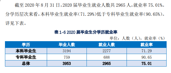 武汉工商学院就业率及就业前景怎么样（来源2021届就业质量报告）