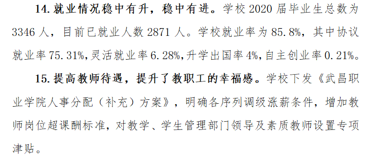 武昌职业学院就业率及就业前景怎么样（来源2022届就业质量报告）