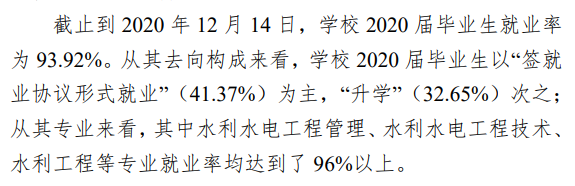 云南水利水电职业学院就业率及就业前景怎么样（来源2023年质量年度报告）