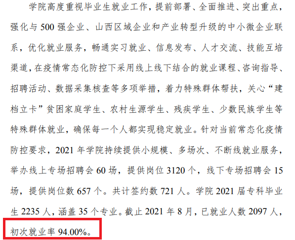 山西机电职业技术学院就业率及就业前景怎么样（来源2022届就业质量报告）