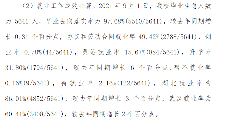 武汉城市职业学院就业率及就业前景怎么样（来源2023年教育质量报告）