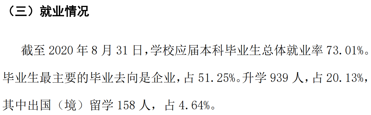 武汉纺织大学就业率及就业前景怎么样（来源2020-2021学年本科教学质量报告）