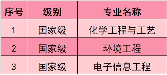 广东石油化工学院一流本科专业建设点名单（国家级+省级）