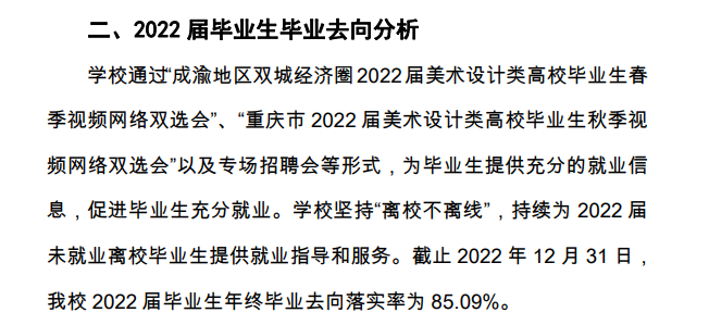 四川美术学院就业率及就业前景怎么样（来源2022届就业质量报告）