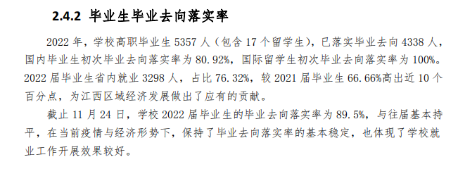 江西外语外贸职业学院就业率及就业前景怎么样（来源2023年质量年度报告）