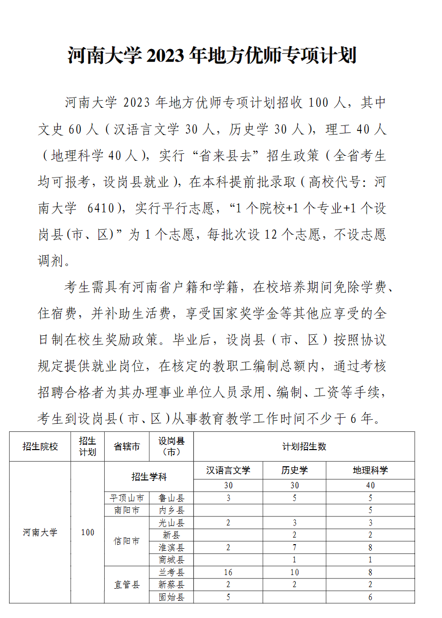 2023河南大学招生计划-各专业招生人数是多少
