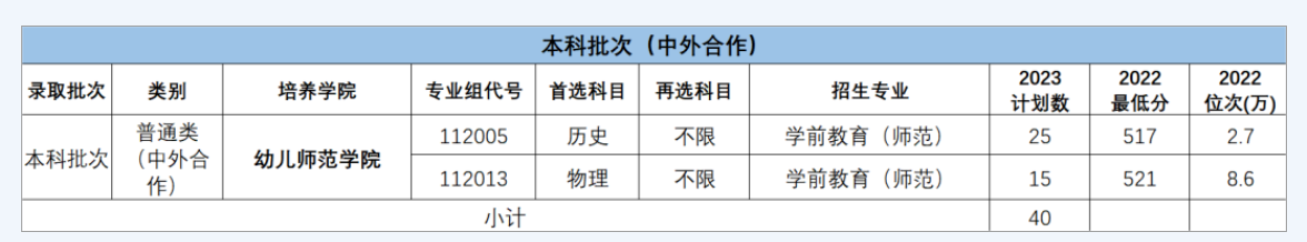 南京晓庄学院中外合作办学招生计划-各专业招生人数是多少