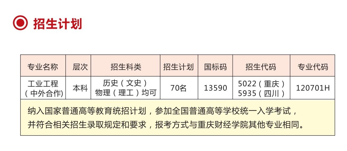 重庆财经学院中外合作办学招生计划-各专业招生人数是多少