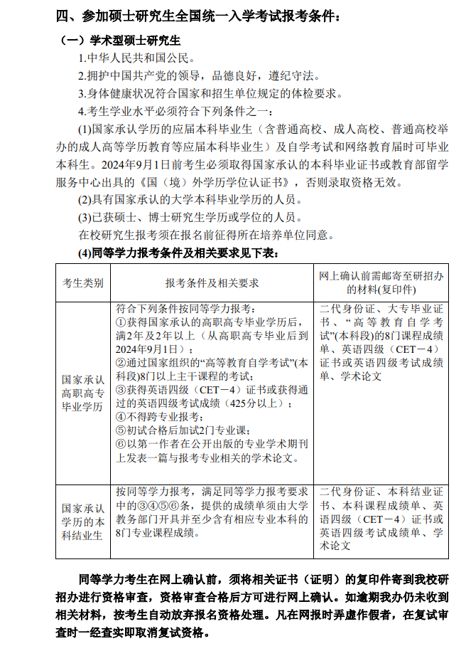 2024上海电力大学研究生报考条件-考研要求