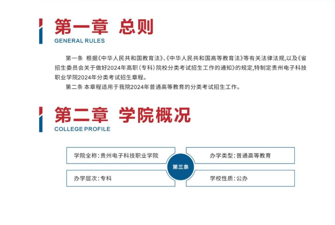 2024年贵州电子科技职业学院分类考试招生简章