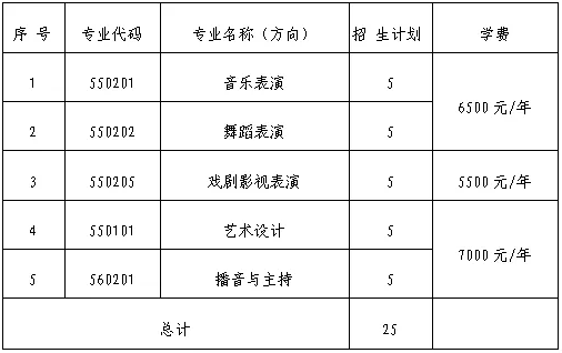 2024年宁夏艺术职业学院自主招生和分类招生简章