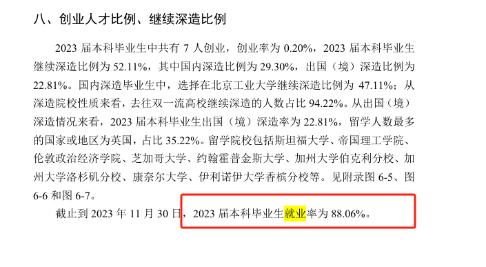 北京工业大学就业率及就业前景怎么样