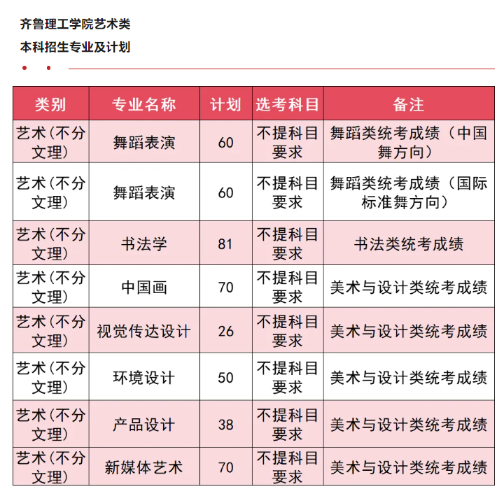 齐鲁理工学院有哪些专业？