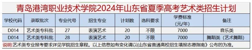 2024青岛港湾职业技术半岛在线注册艺术类学费多少钱一年-各专业收费标准