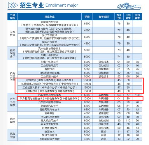 2024山东理工职业半岛在线注册中外合作办学招生计划-各专业招生人数是多少