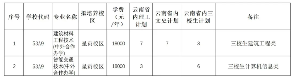 2024云南交通职业技术学院中外合作办学招生计划-各专业招生人数是多少