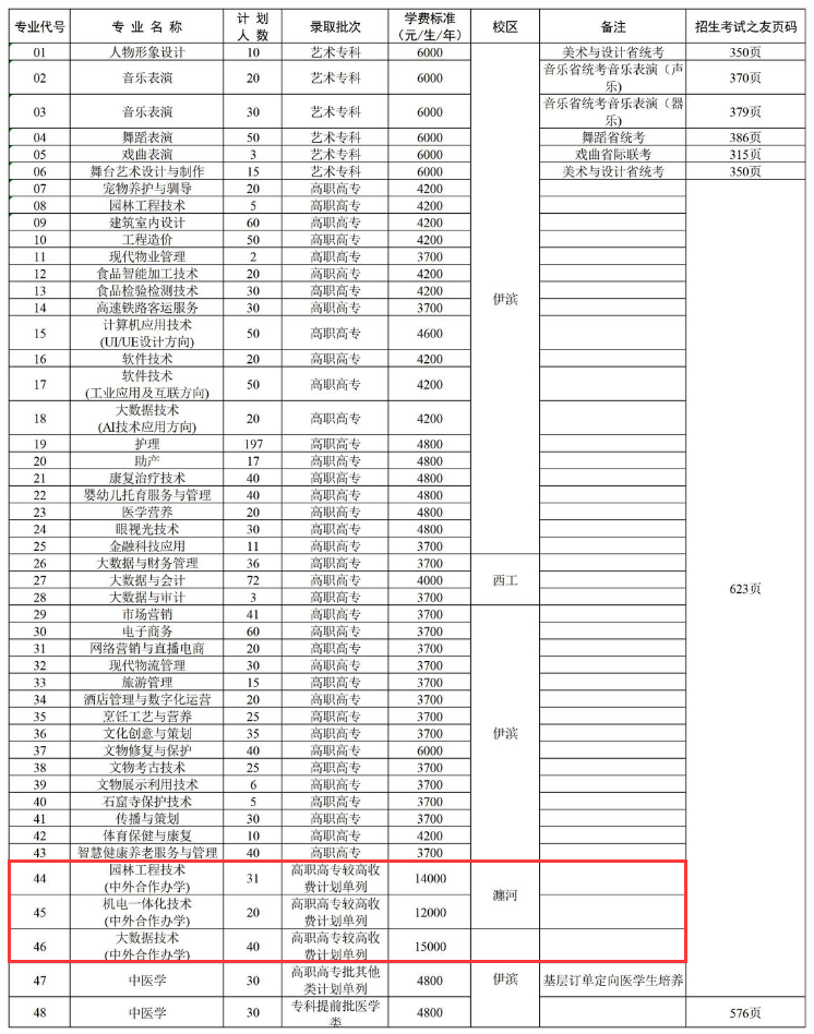 2024洛阳职业技术学院中外合作办学招生计划-各专业招生人数是多少