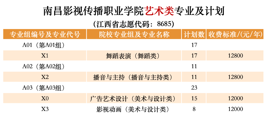 2024南昌影视传播职业半岛在线注册艺术类招生计划-各专业招生人数是多少