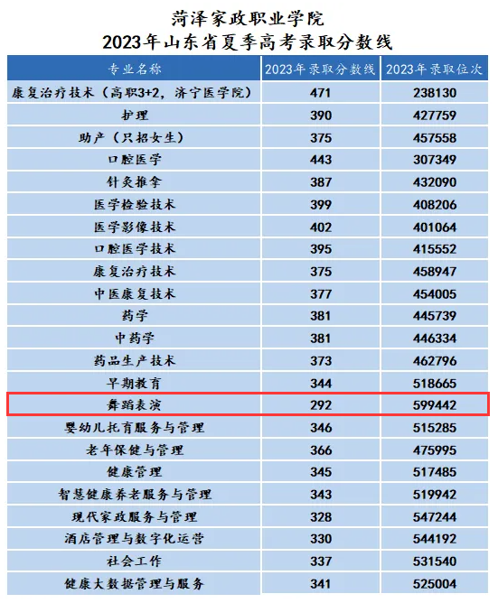 2023菏泽家政职业半岛在线注册艺术类录取分数线