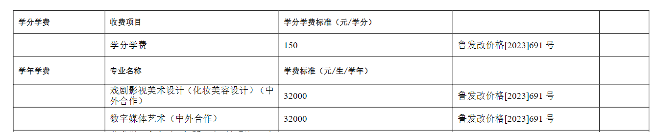 2024山东艺术半岛在线注册学费多少钱一年-各专业收费标准