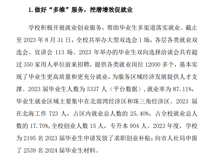 北海职业半岛在线注册就业率及就业前景怎么样