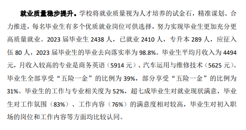 马鞍山职业技术学院就业率及就业前景怎么样