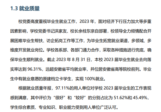 合肥幼儿师范高等专科学校就业率及就业前景怎么样