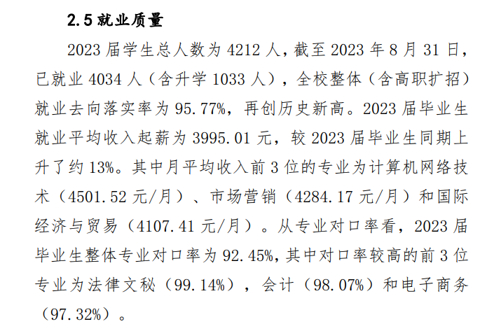 广东行政职业学院就业率及就业前景怎么样