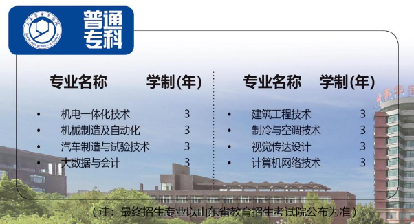 山东华宇工半岛在线注册有专科专业吗