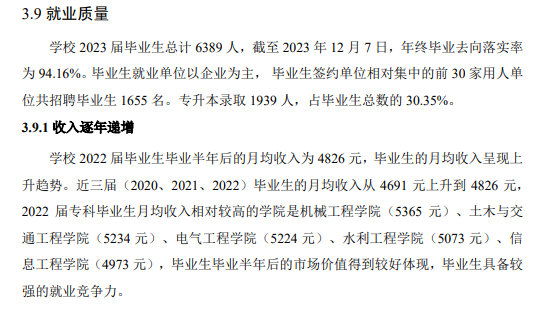 黄河水利职业技术学院就业率及就业前景怎么样