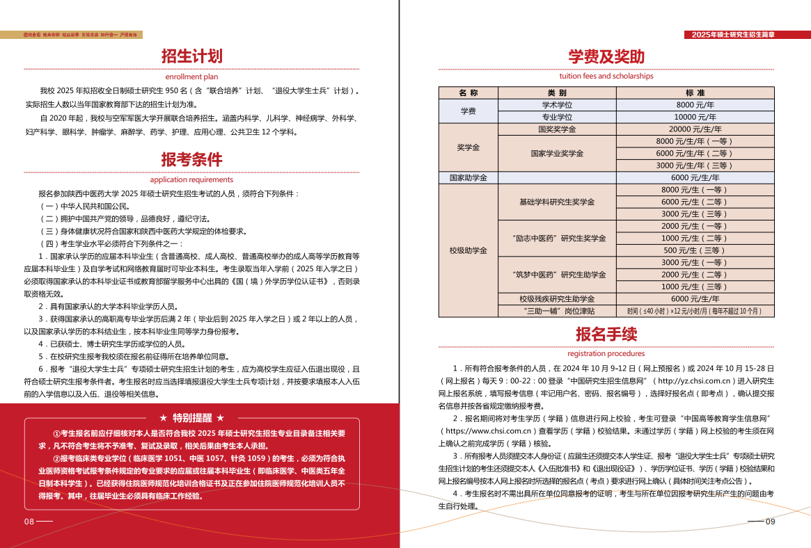 2025陕西中医药大学研究生招生简章