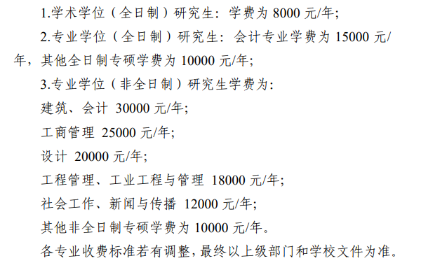 2025青岛理工大学研究生学费多少钱一年-各专业收费标准