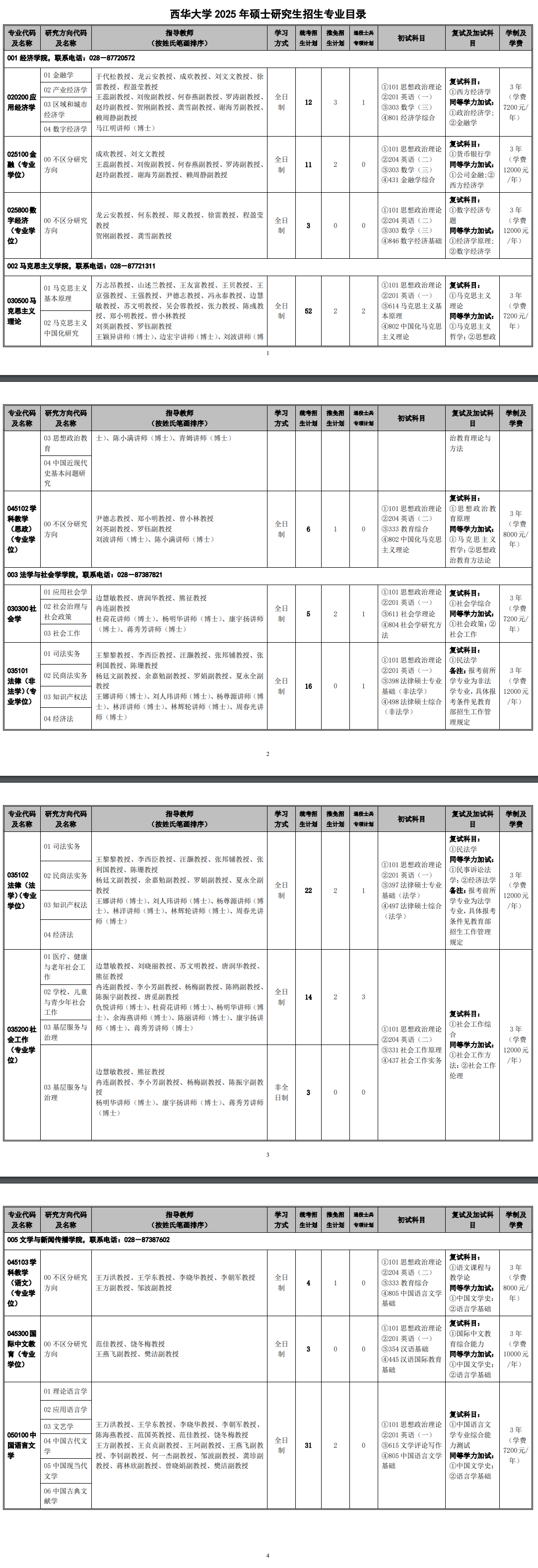 2025西华大学研究生学费多少钱一年-各专业收费标准