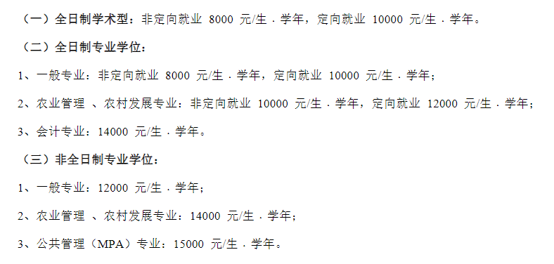 2025江西农业大学研究生学费多少钱一年-各专业收费标准