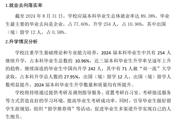 山东石油化工学院就业率及就业前景怎么样