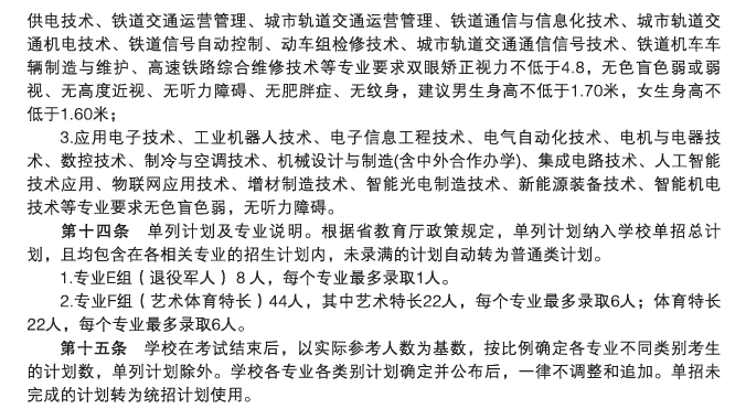 2025湖南铁道职业技术学院单招计划