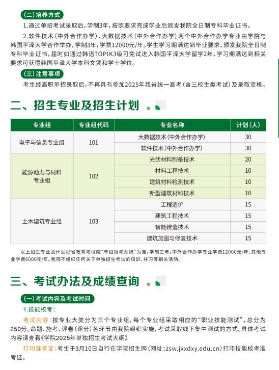 2025年江西现代职业技术学院单招简章