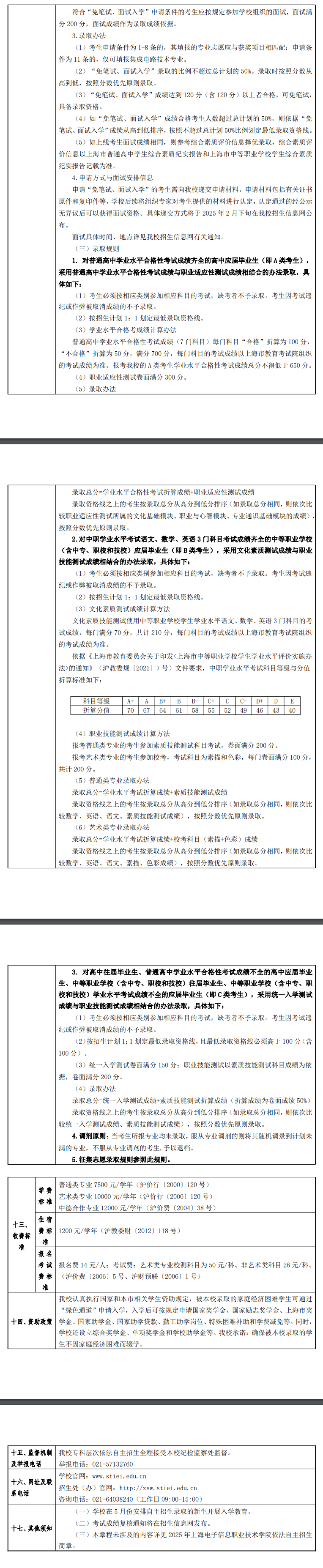 2025年上海电子信息职业技术学院专科自主招生章程