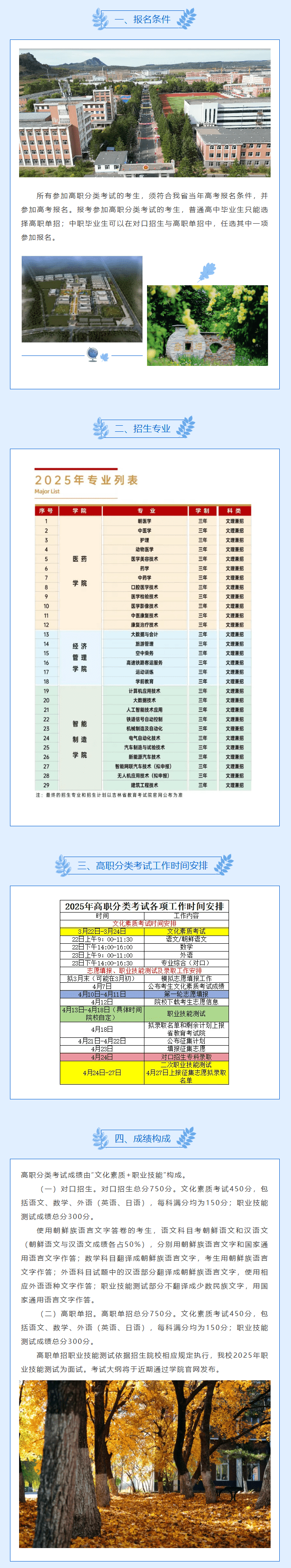 2025年吉林职业技术学院高职单招章程