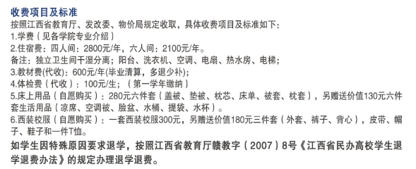 2025江西工商职业技术学院单招学费多少钱一年-各专业收费标准