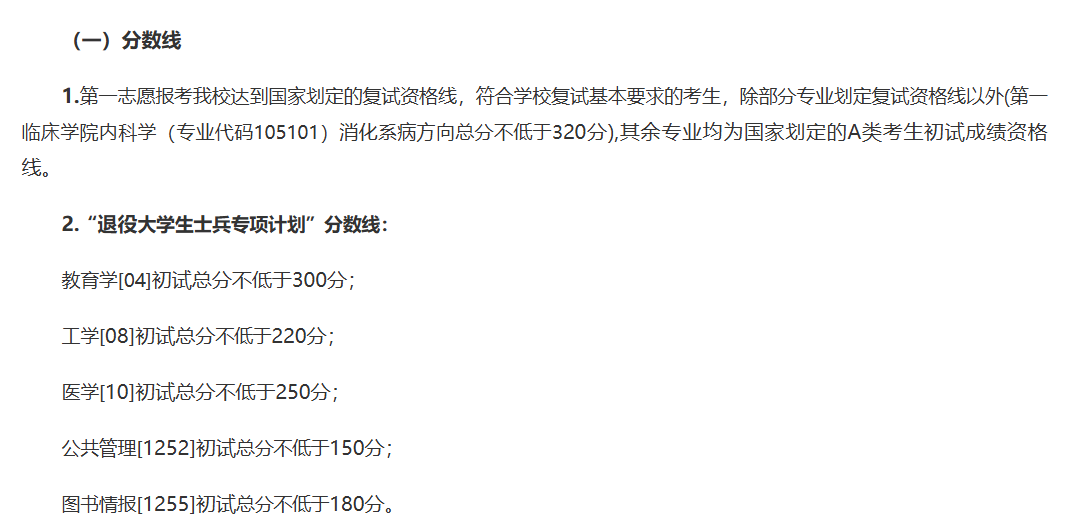 2025湖北医药学院考研分数线