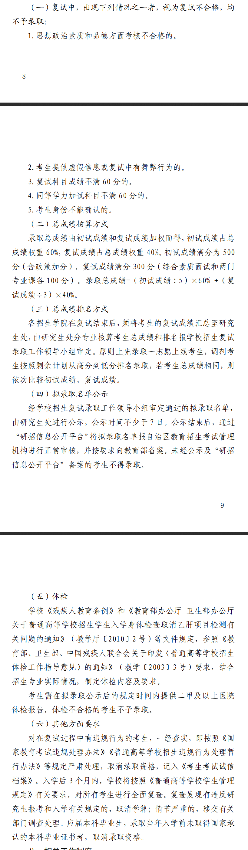 2025昌吉学院研究生初试复试所占比例