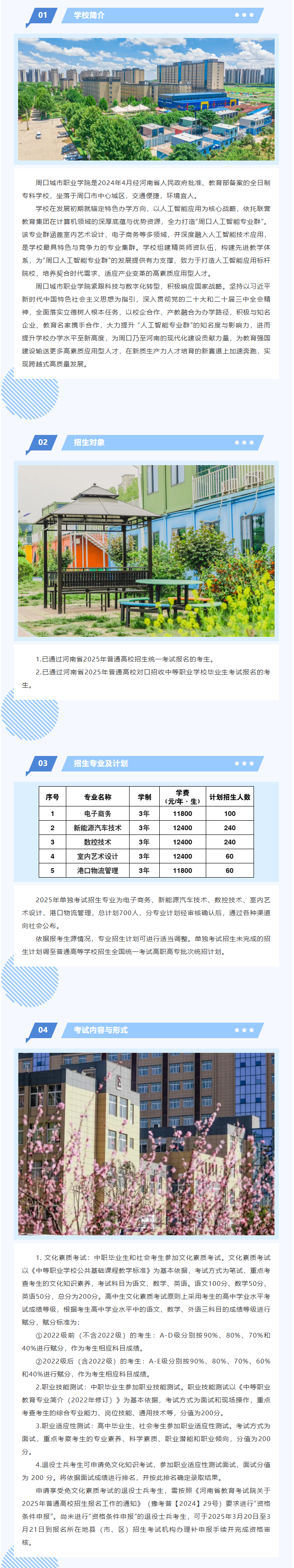 2025周口城市职业学院单招简章