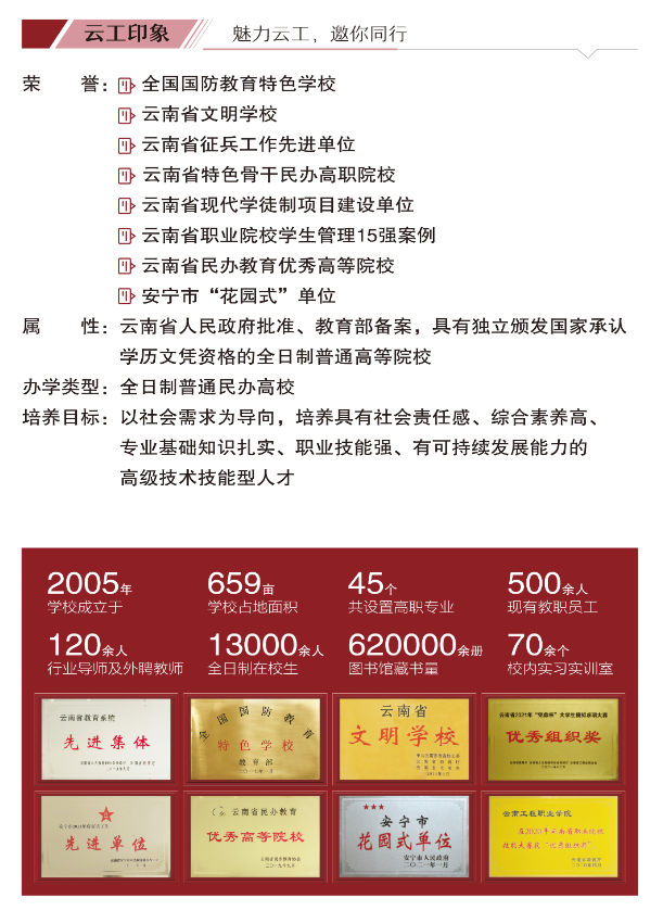 2025年云南工程职业学院春季招生、职教高考报考指南