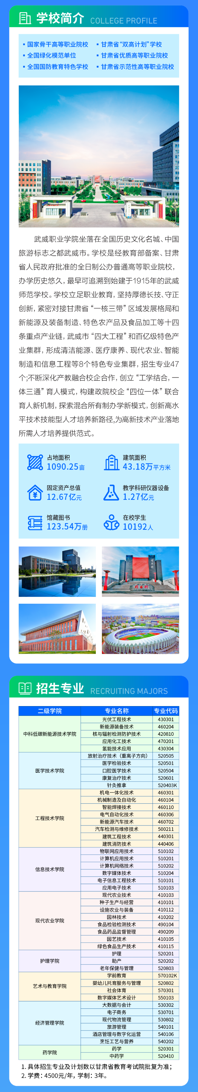 2025武威职业学院综合评价招生简章
