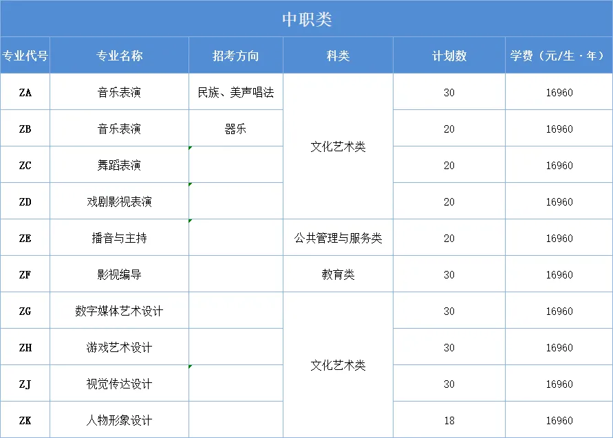 四川文化艺术学院单招专业有哪些？