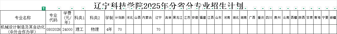 2025辽宁科技学院中外合作办学招生计划-各专业招生人数是多少