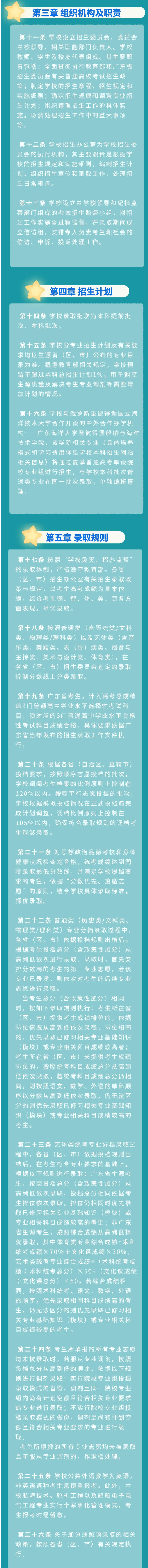 2025年广东海洋大学招生章程