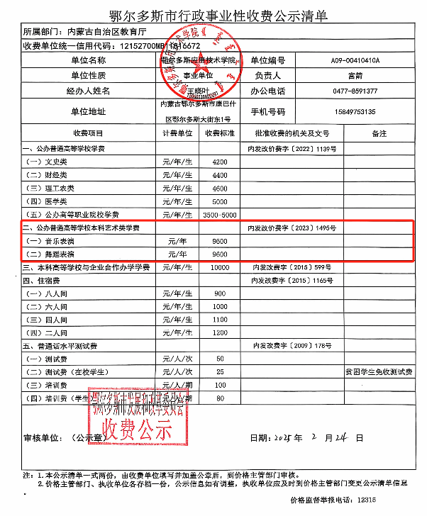 2025鄂爾多斯應(yīng)用技術(shù)學(xué)院藝術(shù)類學(xué)費(fèi)多少錢一年-各專業(yè)收費(fèi)標(biāo)準(zhǔn)